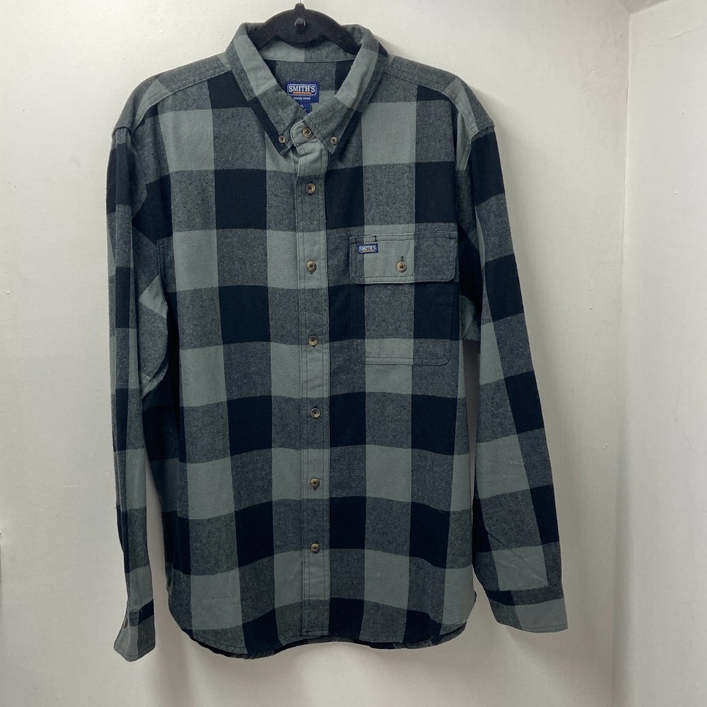 Smiths Workwear Flannel Button Front Shirt Mens Size XL
